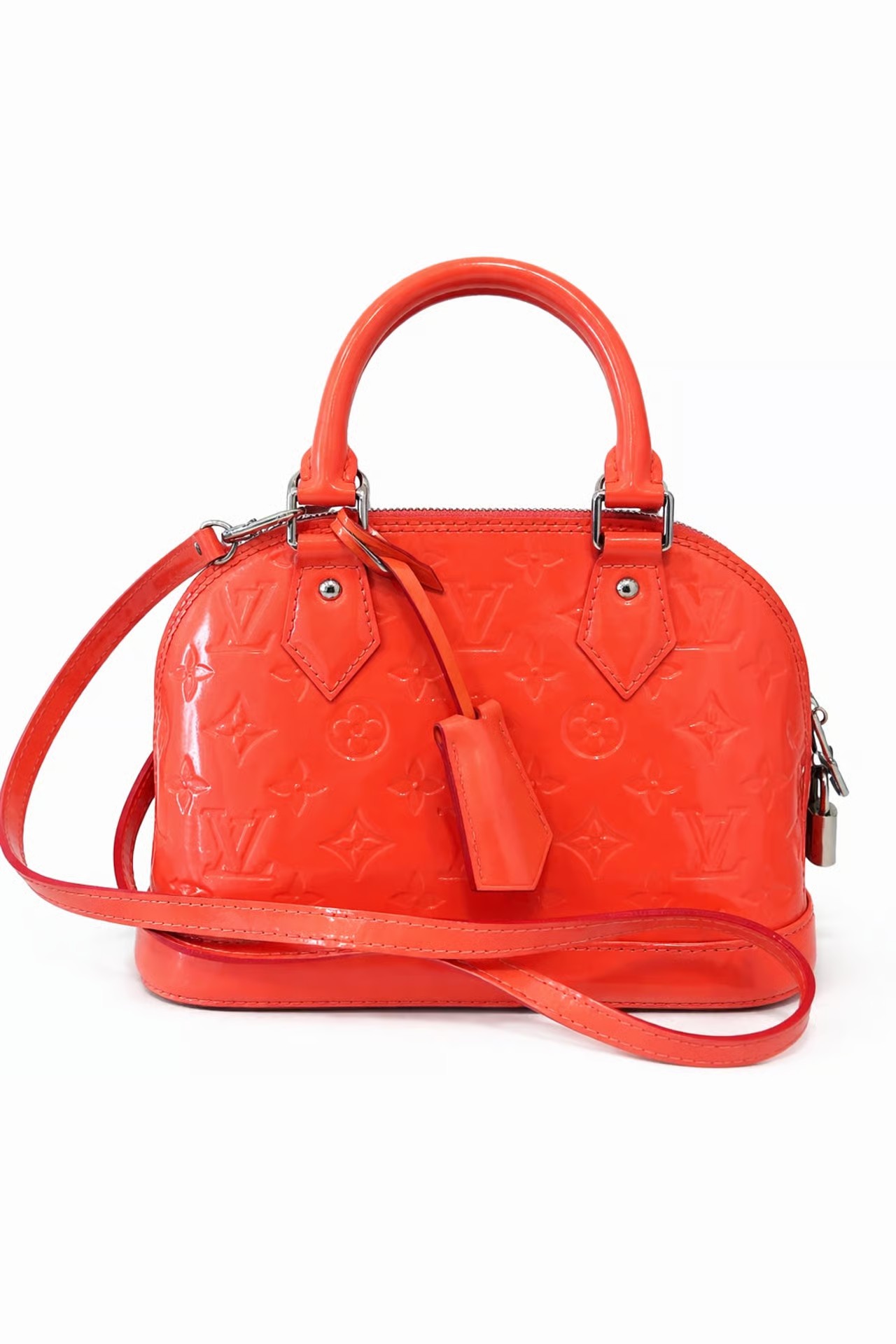 Louis Vuitton Alma BB Salmon Monogram Vernis Tote Bag