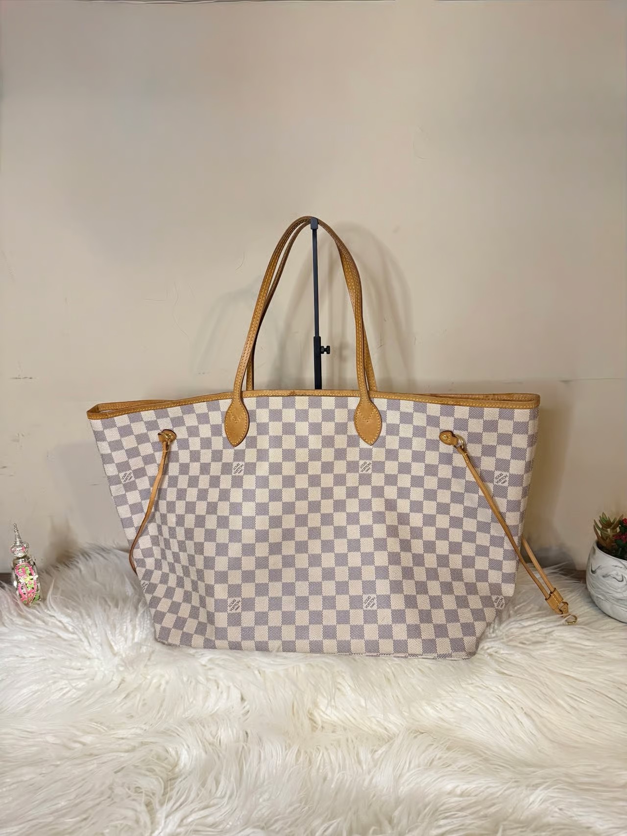 Louis Vuitton neverfull Damier AZUR GM size