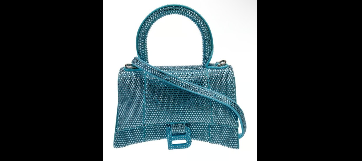 Authentic Balenciaga Crystal Hourglass XS 2023