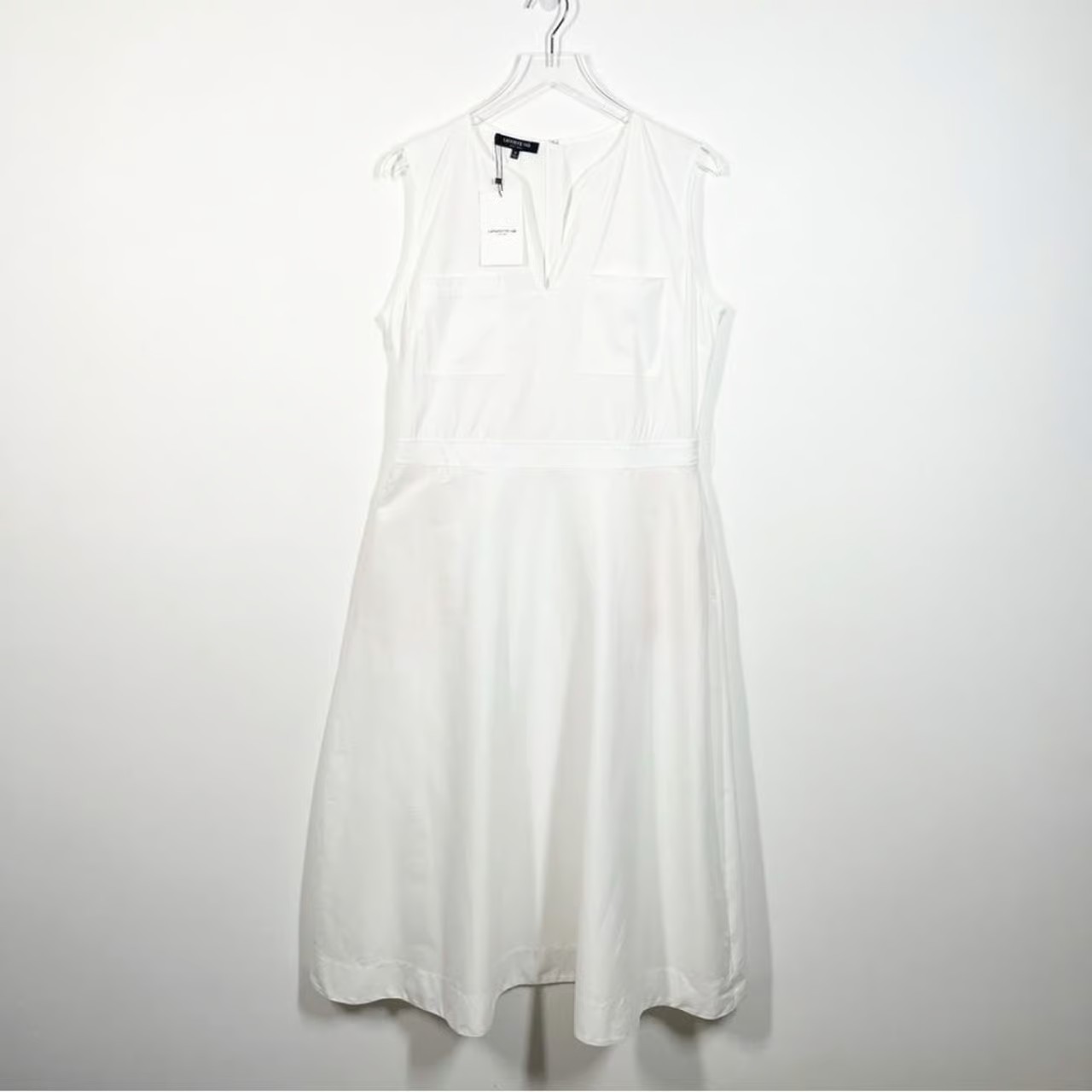 Lafayette 148 New York NWT Women's Size 12 White Side Zipper Dress New With Tags