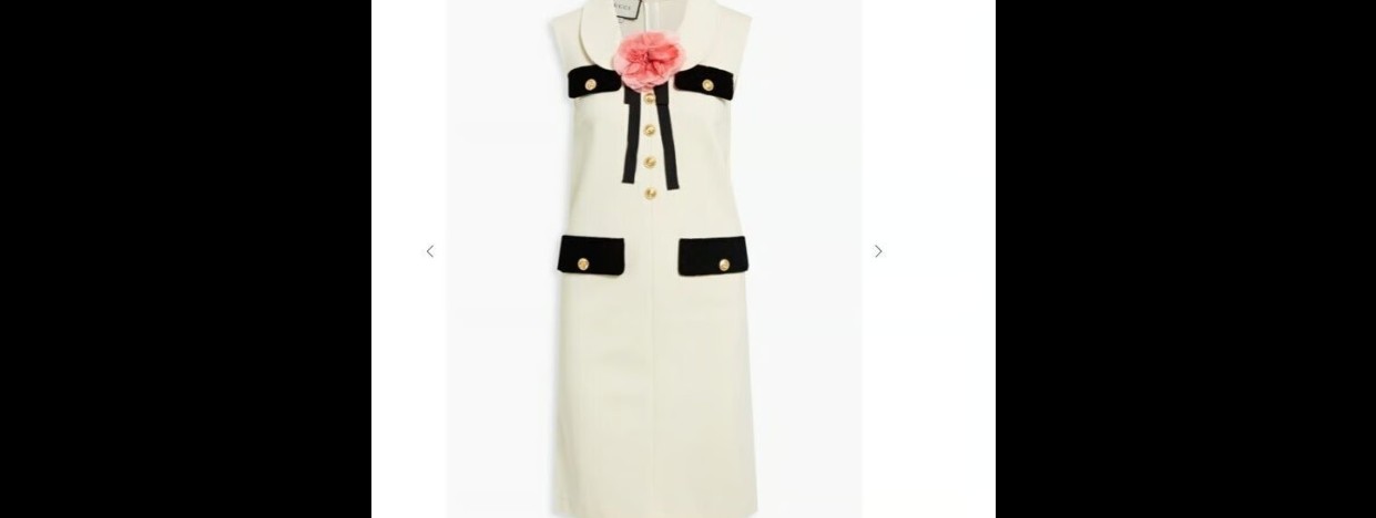 GUCCI Floral-appliquéd cady mini dress