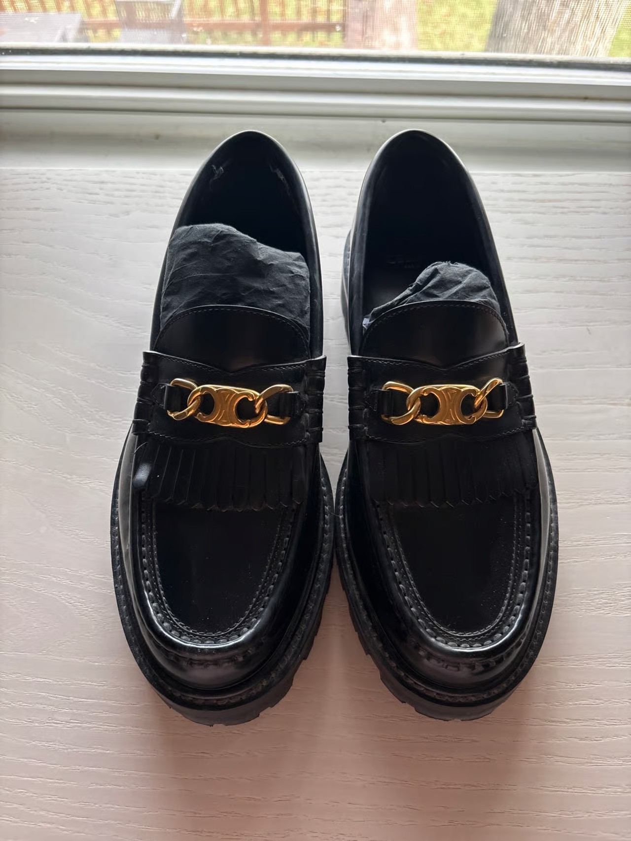 CELINE Margaret loafer with Triomphe chain