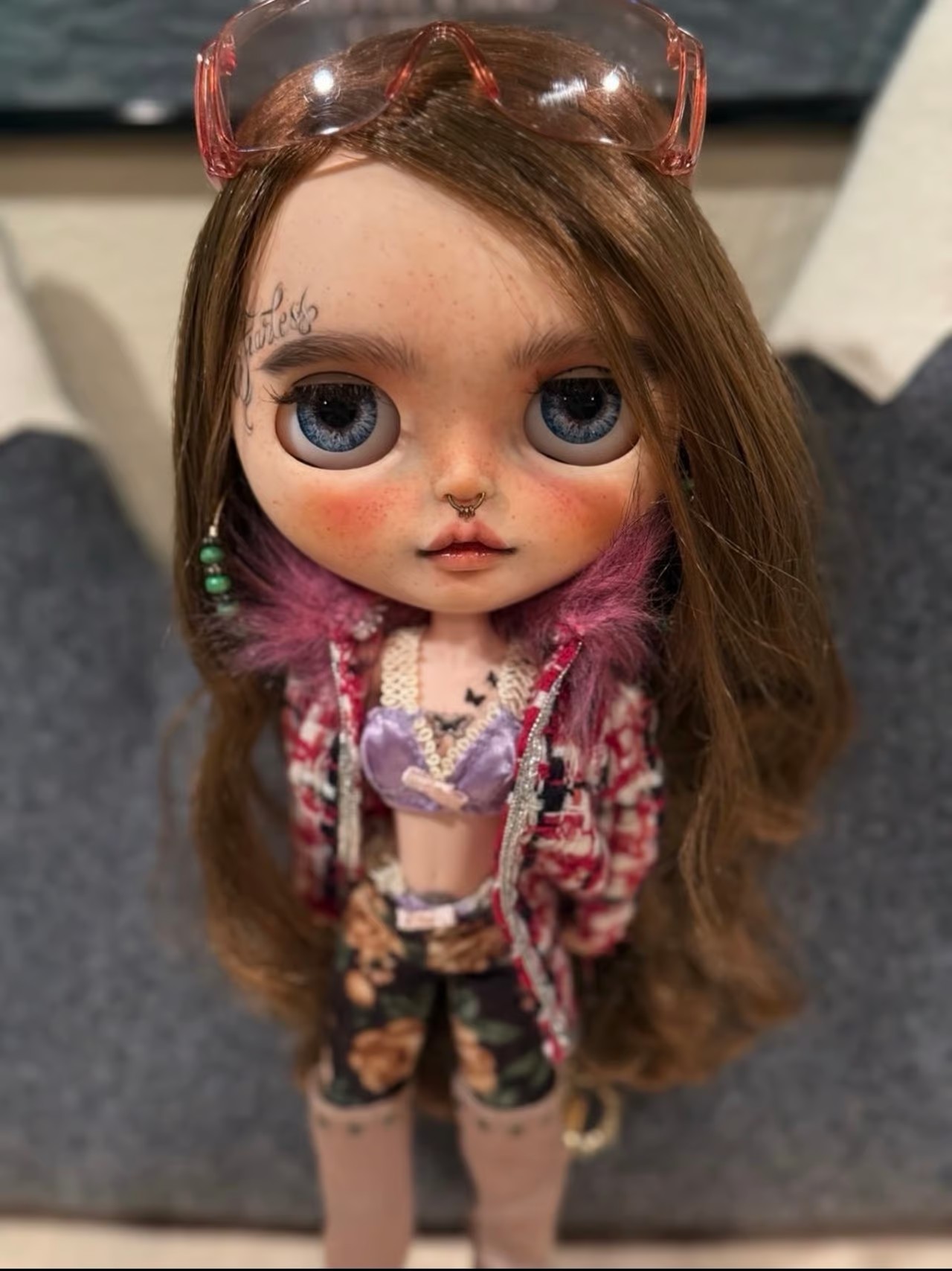 Gorgeous Custom Blythe Doll By Artist Another Blythe w/tattoos