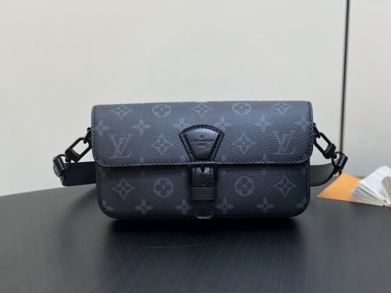 (New in Box) Louis Vuitton Montsouris Monogram Crossbody Bag – Black