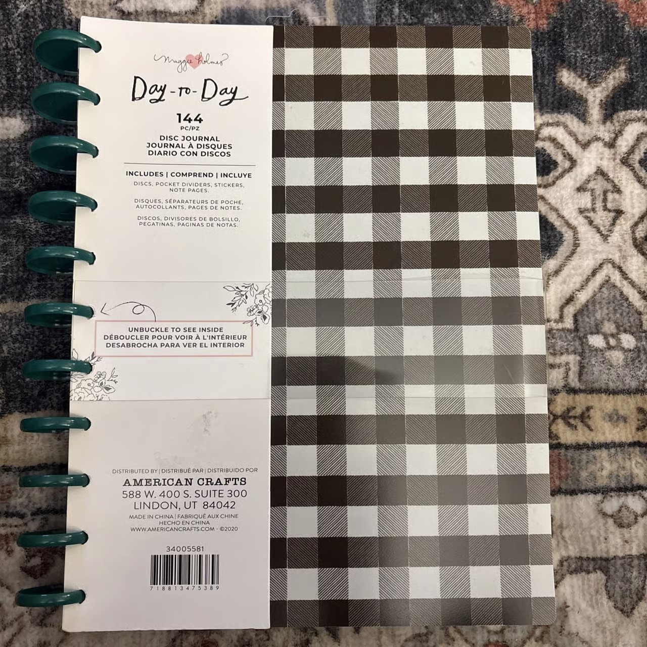 American Crafts Journal 8.5X11 CHECKERBRD, Black & White Checkerboard