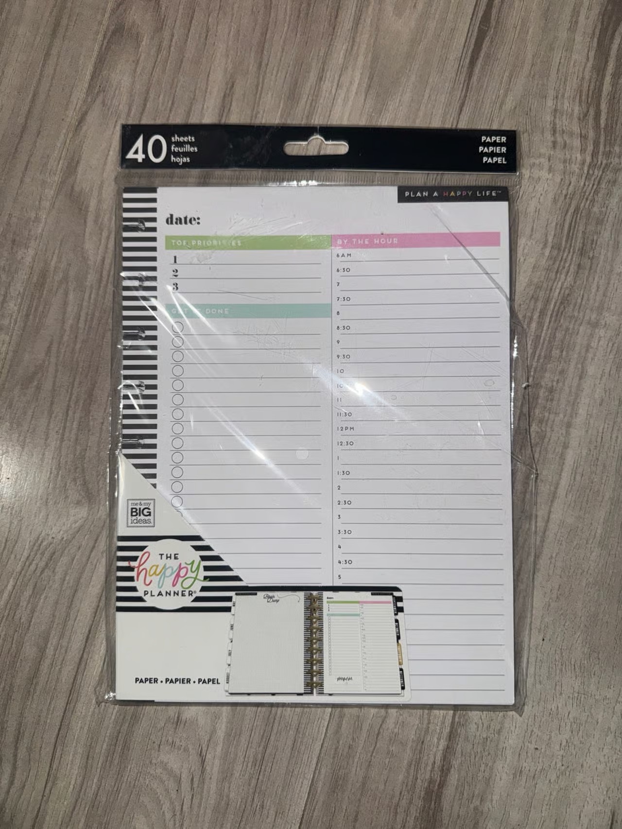 The Happy Planner Classic Daily Fill Paper