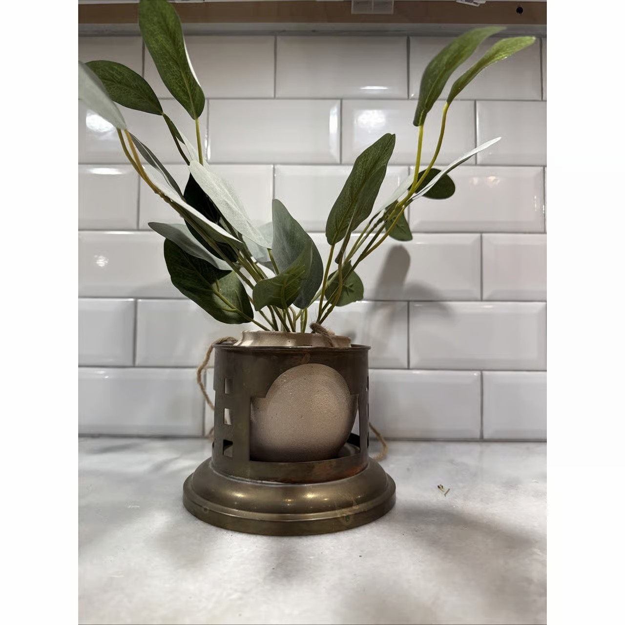 Vintage Brass Plant Stand Plant
