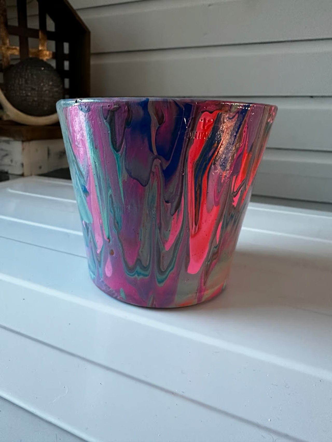 Tie Dye 4.5x5 pot