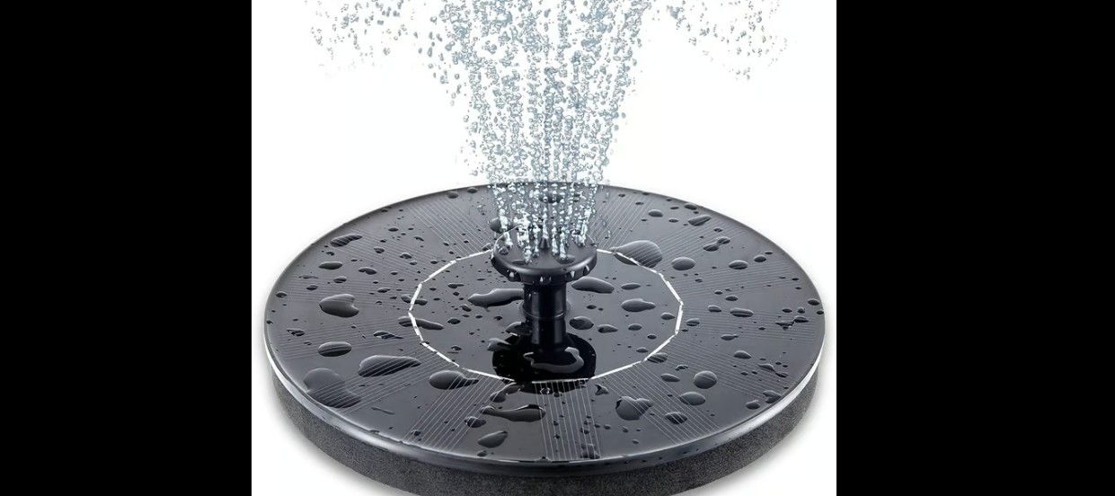 Solar Bird Bath Fountain Pump, Upgrade 1.4W Solar Fountain with 6 Nozzle