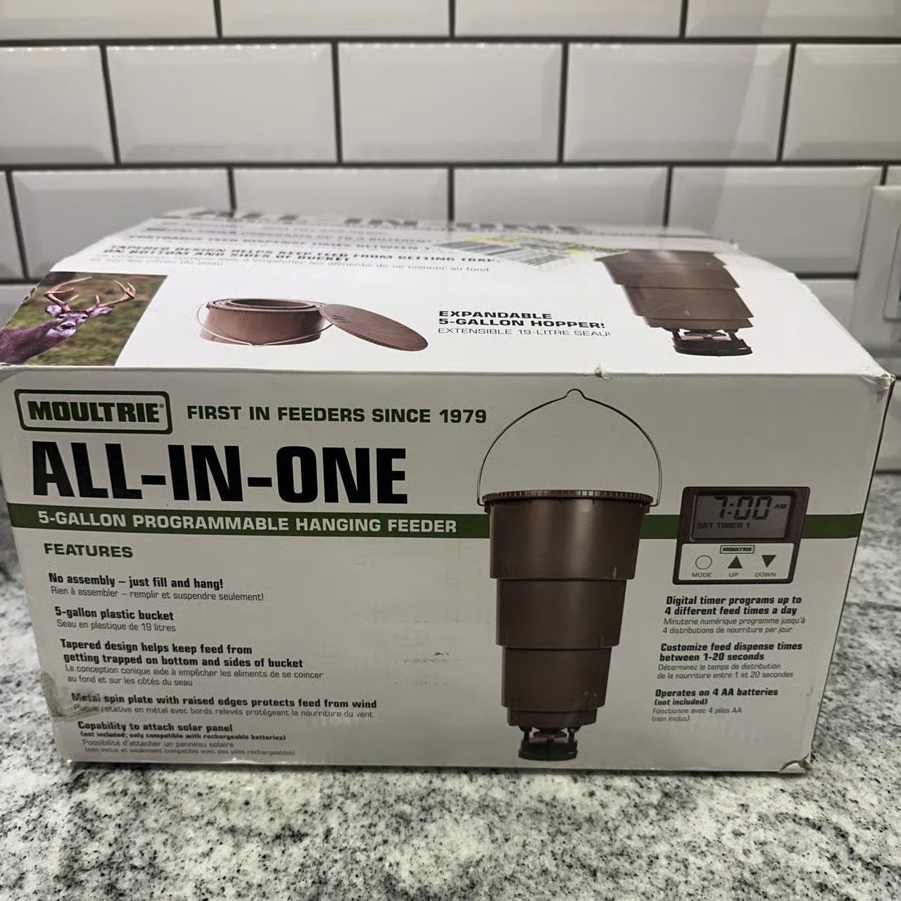 Moultrie 5-Gallon Programmable All-in-One Hanging Deer Feeder