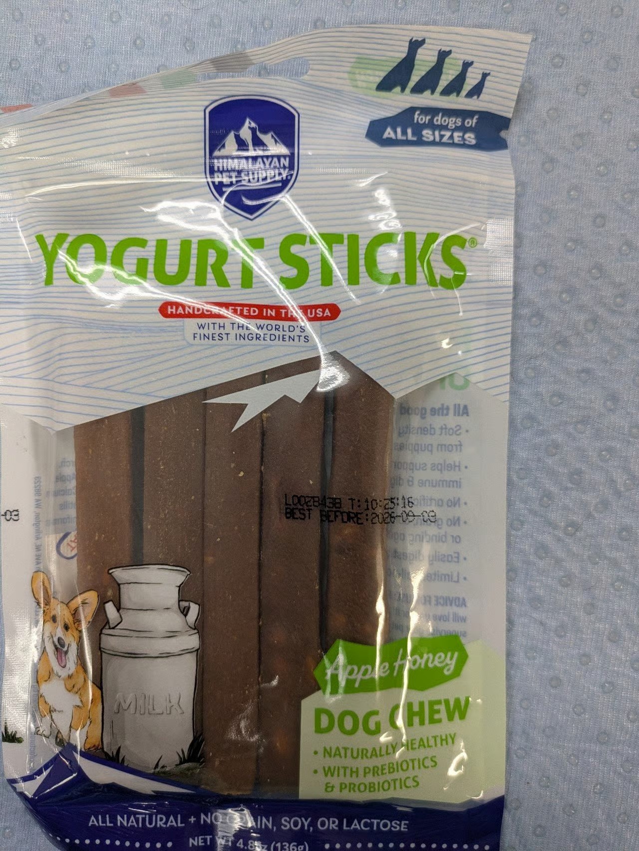 Dog chews - apple honey yogurt sticks