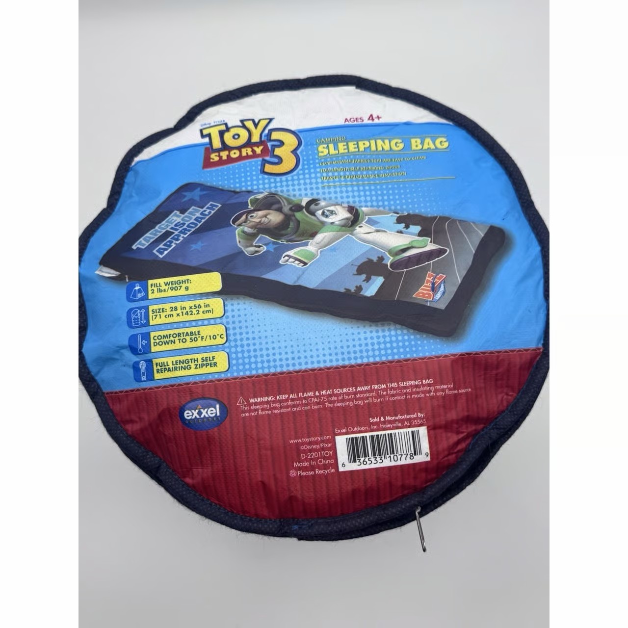 NEW! Disney Pixar Toy Story 3 Camping Sleeping Bag 28"x56" for Ages 4+ Buzz