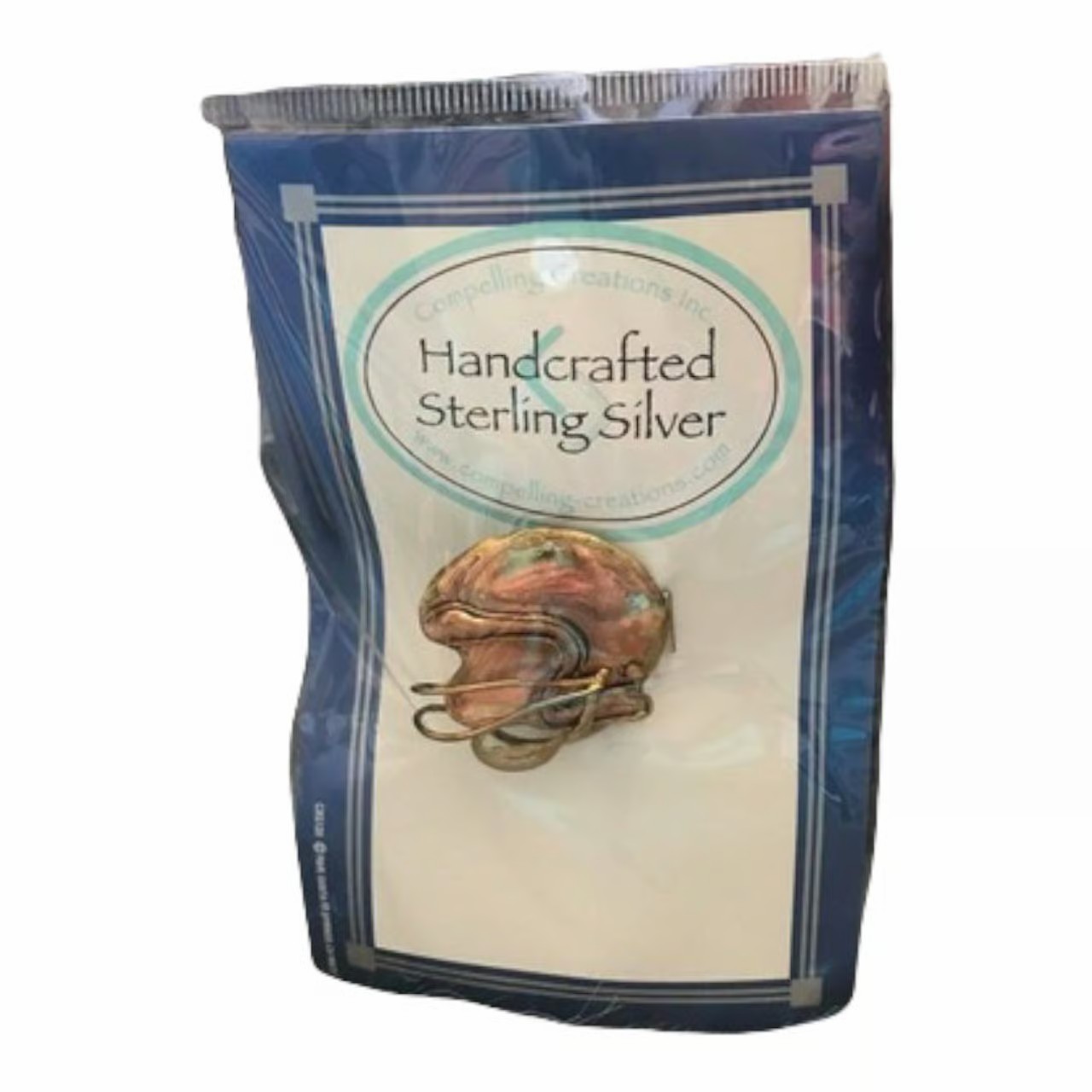 Compelling Creations Classy Passy Football Clip Pacifier NEW NIP Copper Colored