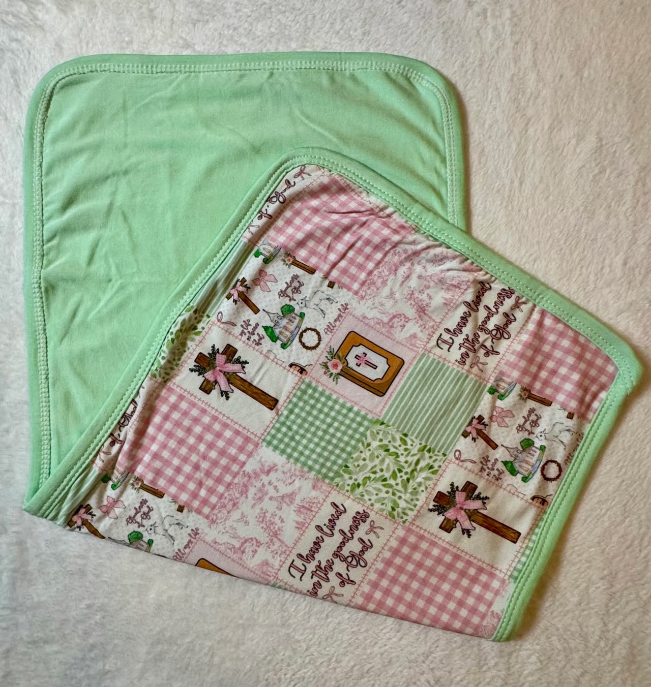NWOT Bamboo Burp Cloth - Faith