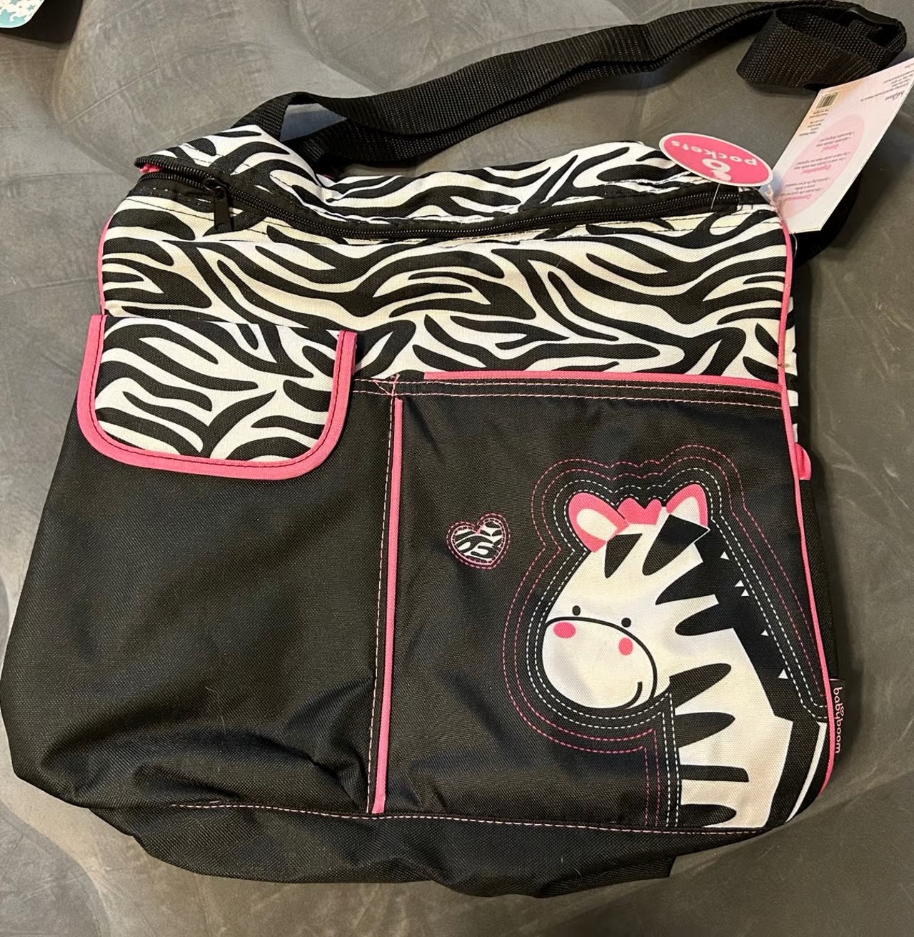 Zebra diaper bag