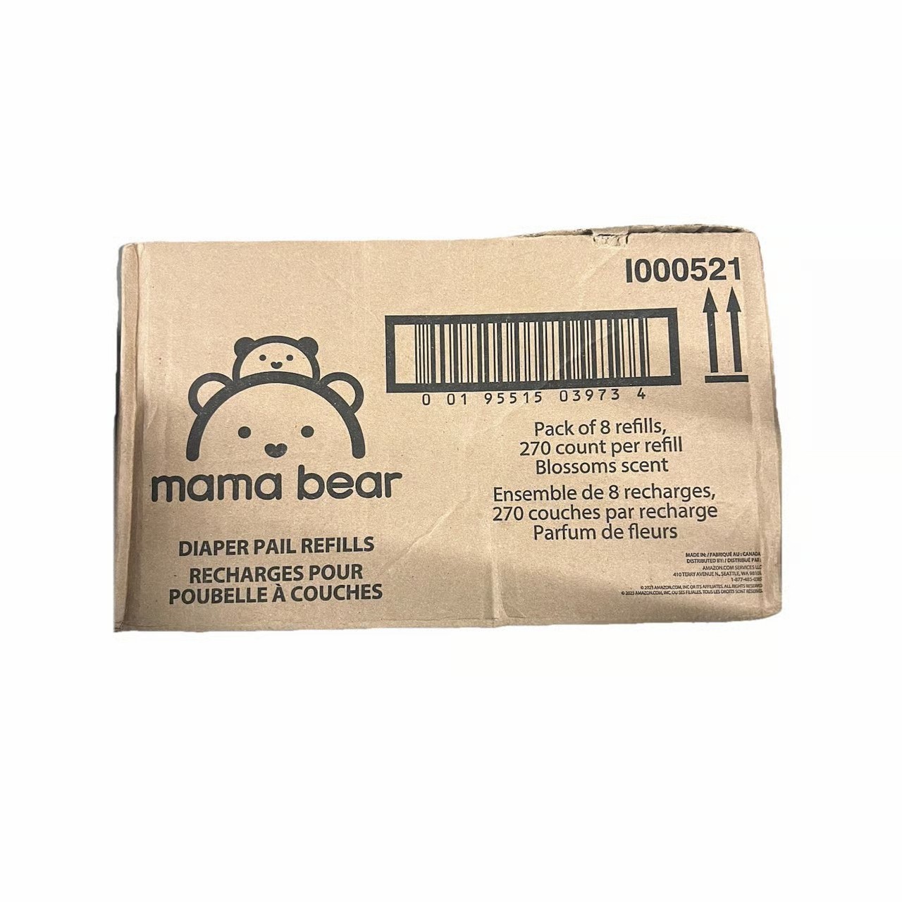 Mama Bear Diaper Pail Refills for Diaper Genie Pails 1080 Count 8 Packs of 270