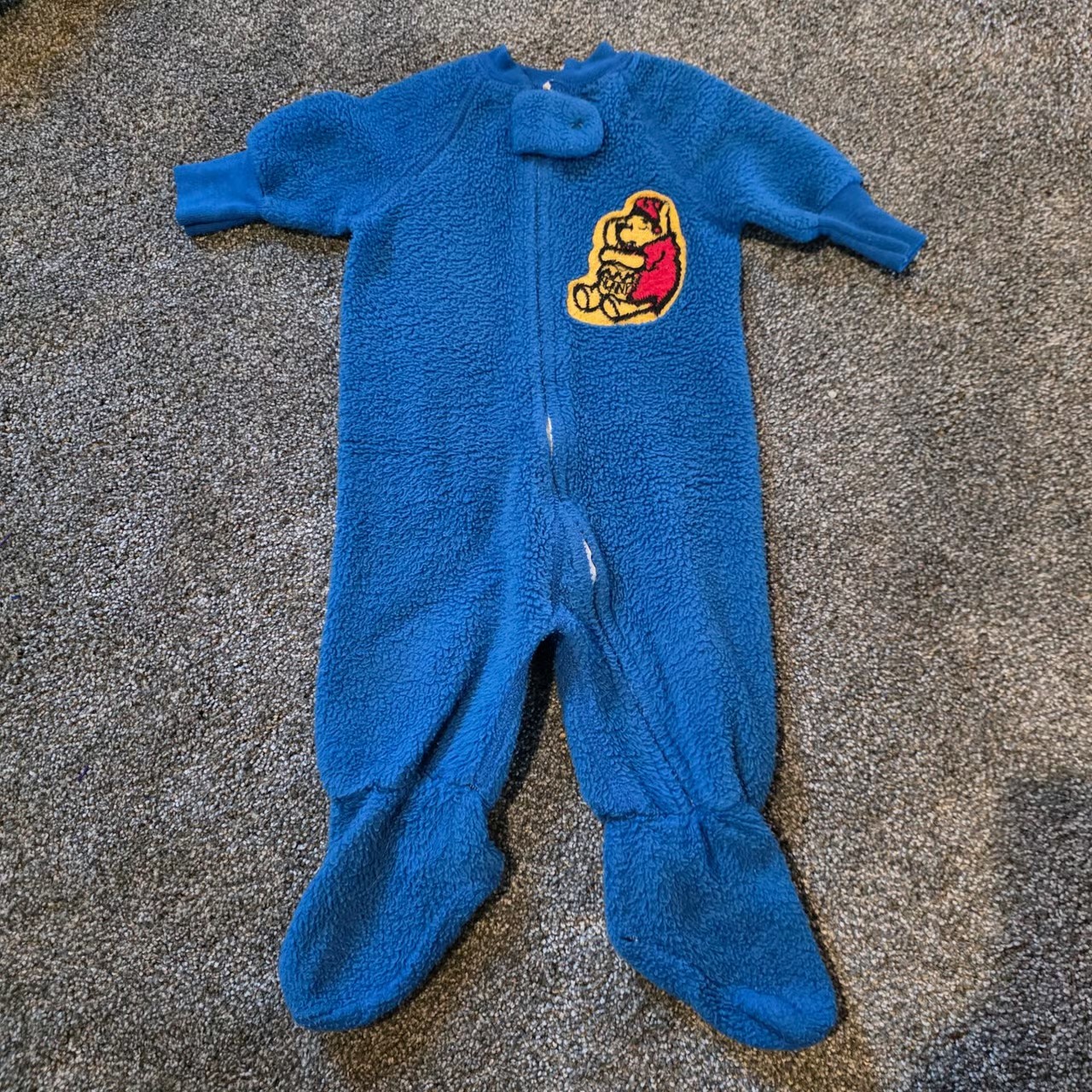Winnie The Pooh Blue Footed Infant Clothing Baby Pajamas Vintage Disney 6-12mish