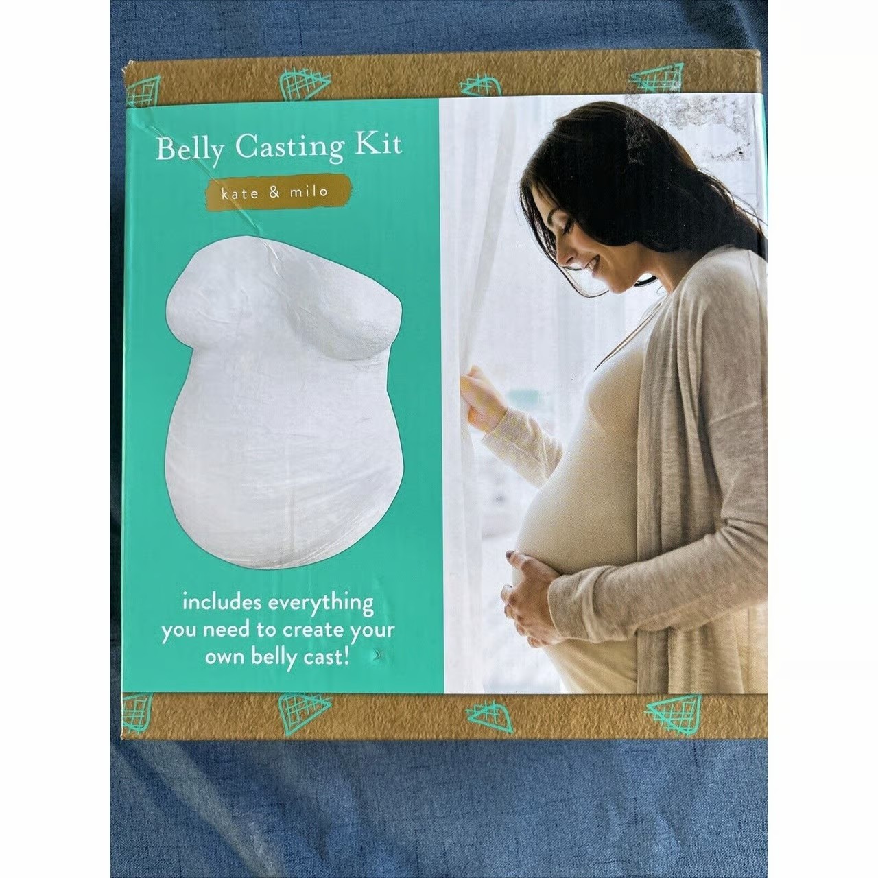 Kate & Milo Belly Casting Kit, Pregnancy Keepsake Making Kit Easy To Make