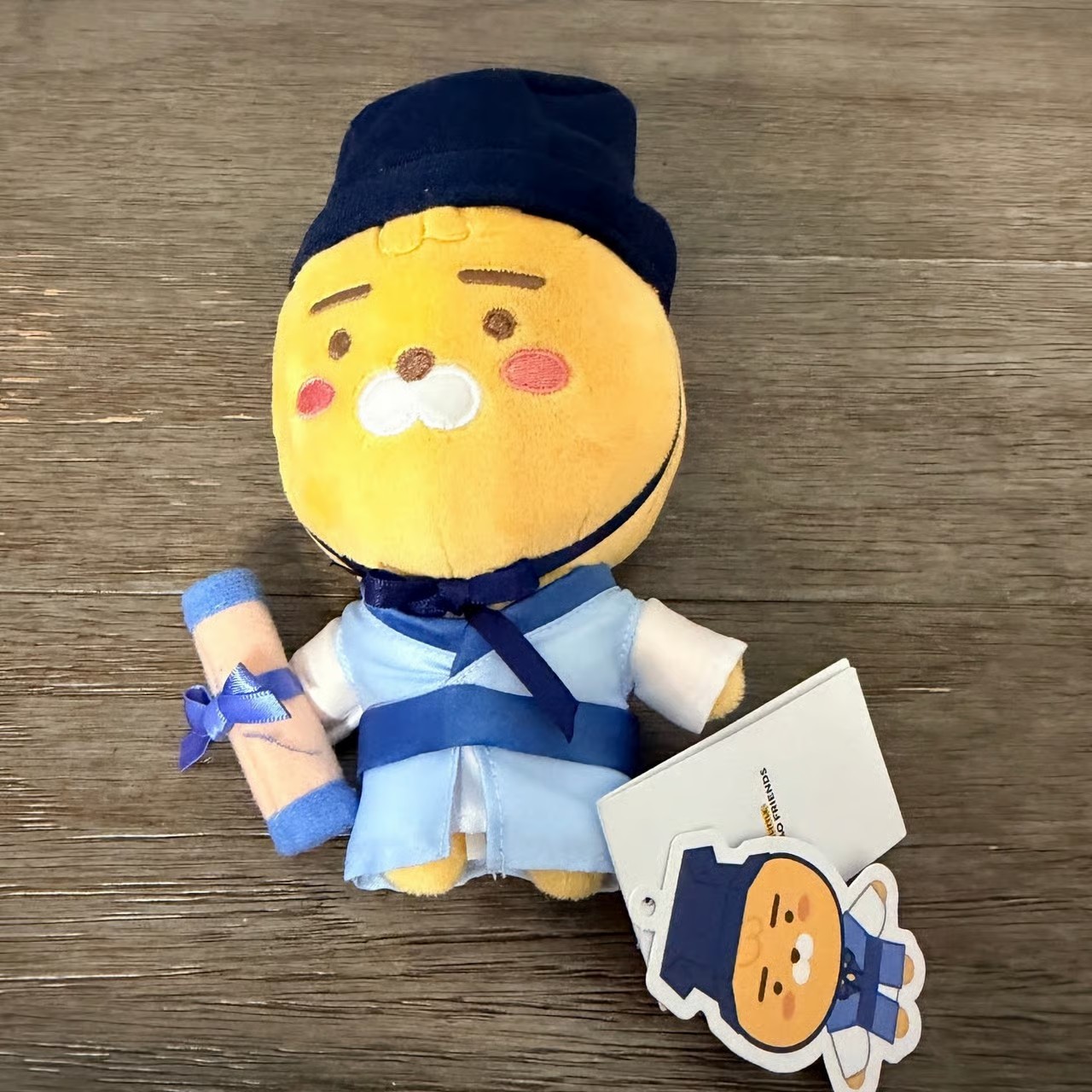 Kakao Friends Little Ryan Scholar Plush Traditional Korean Hanbok