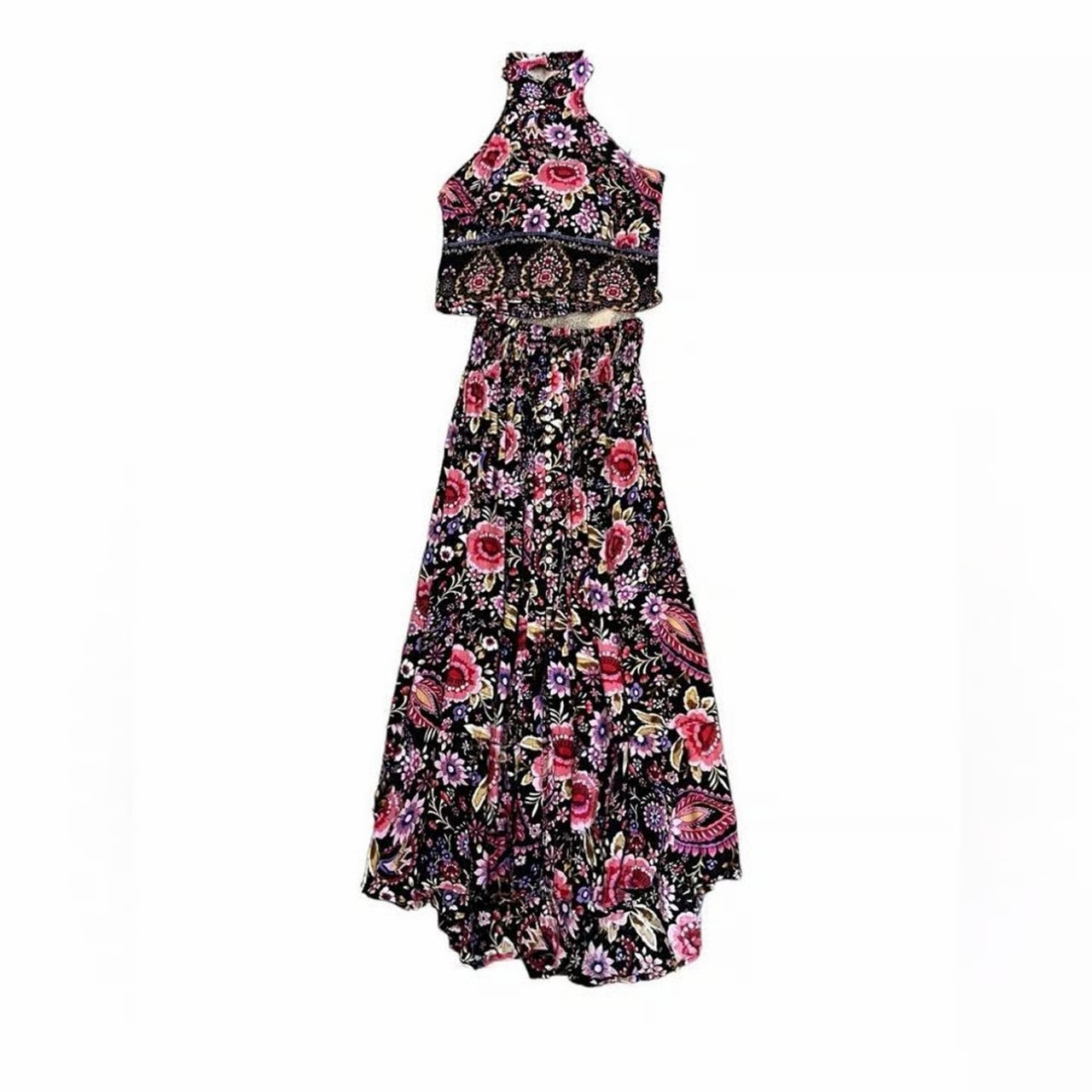 Cynthia Rowley Floral Halter Top & Skirt