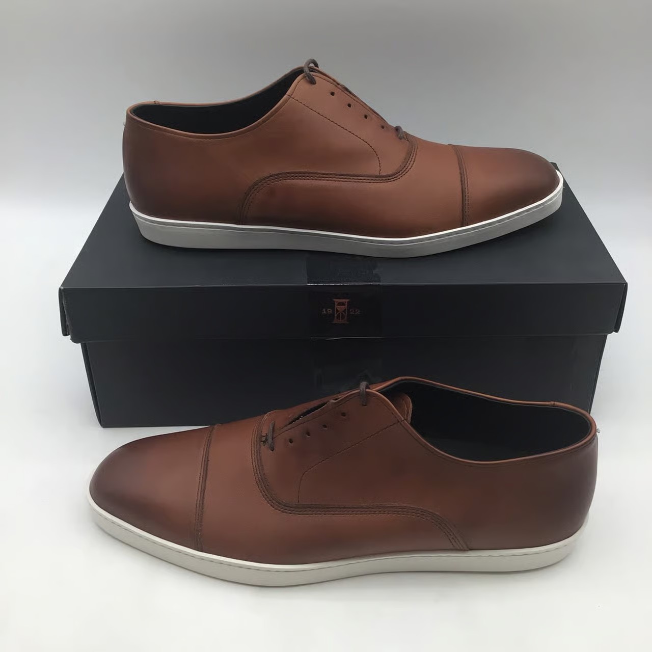 Allen Edmonds Park Avenue Dress Sneaker Mens 10 E Chili Brown Cap Toe Oxford