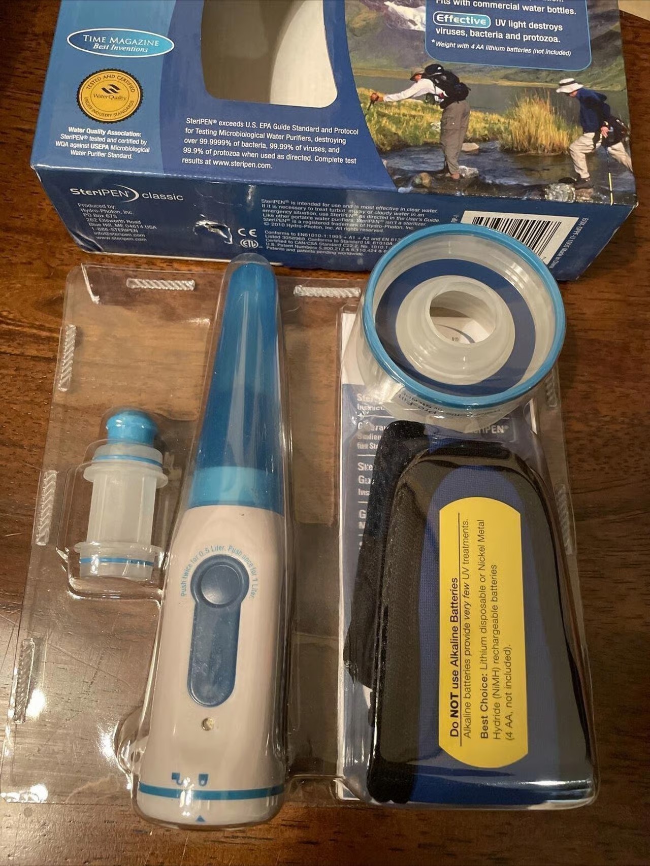 SteriPEN Classic Handheld UV Water Purifier Hiking Camping Emergency