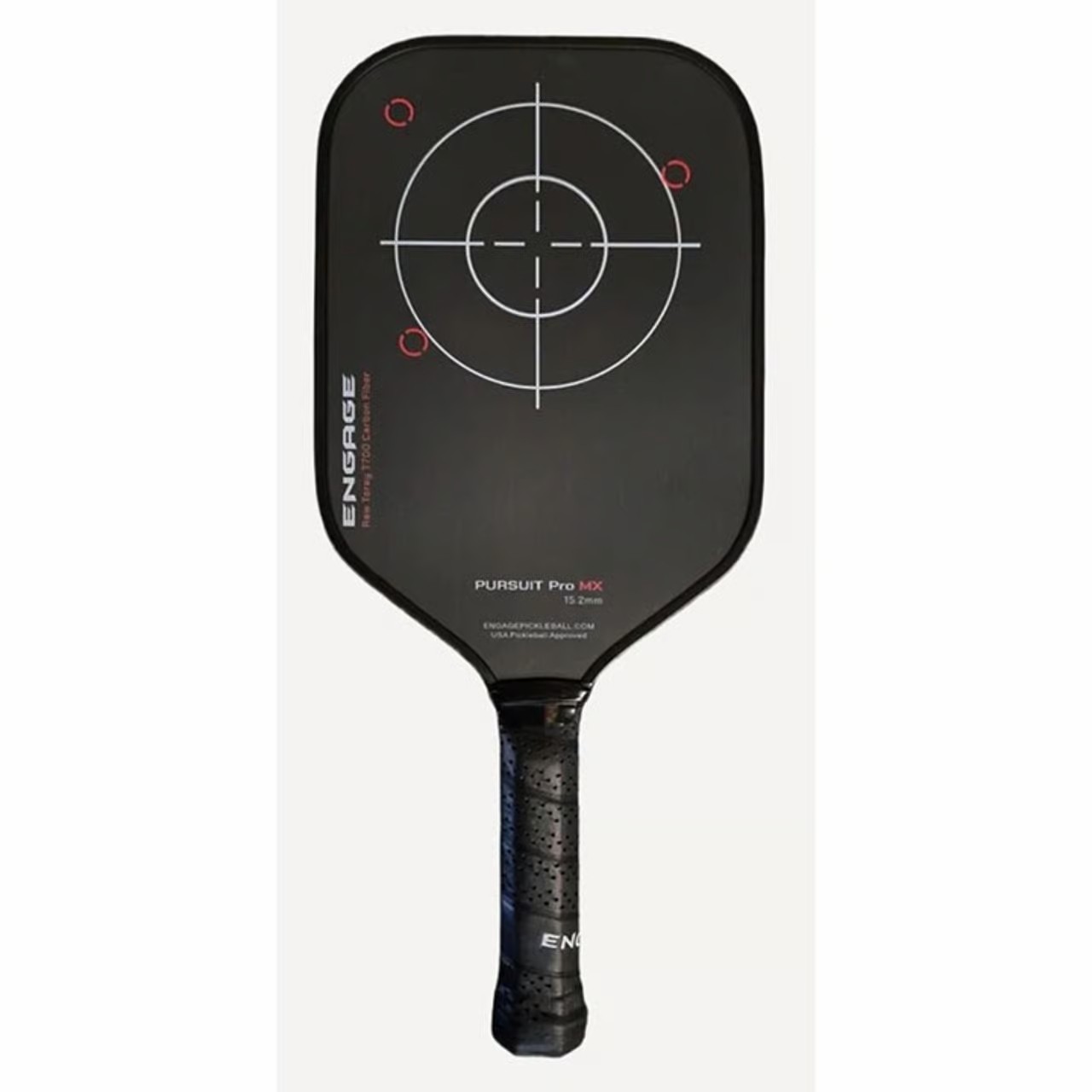 Engage Pursuit Pro MX 15.2mm Pickleball Paddle Raw Carbon Fiber Fierce