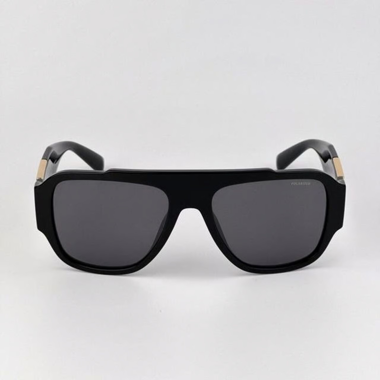 Versace VE4436U GB1/81 Black Pilot Sunglasses Dark Grey Polarized Lens Unisex